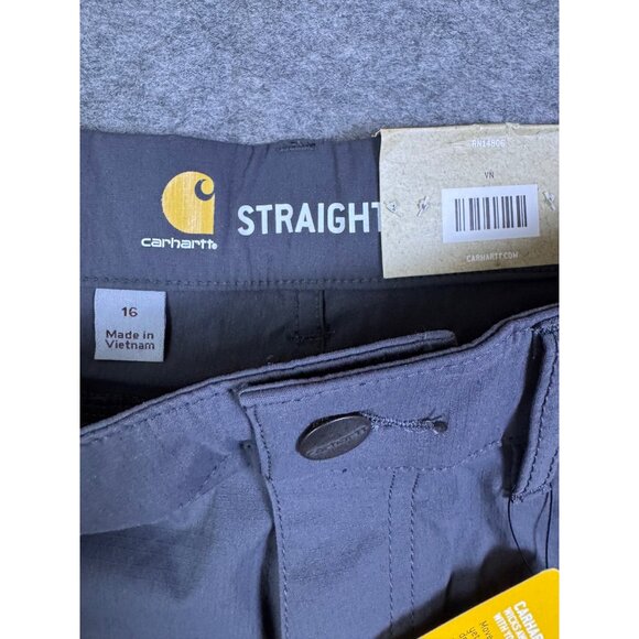 Carhartt Shorts Womens Size 16 Gray Force Madden Cargo Lightweight Rugged Flex - Picture 6 of 10